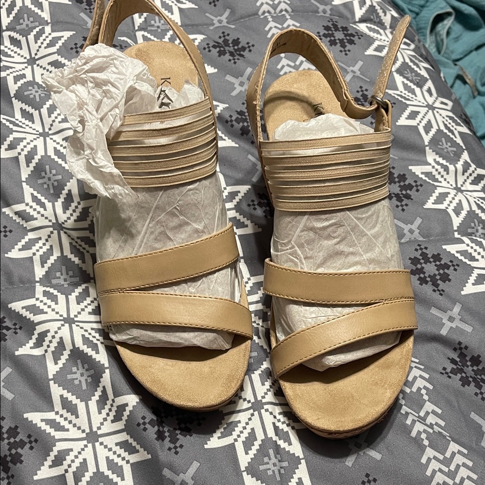 Kim Rogers Tan Strappy Sandals